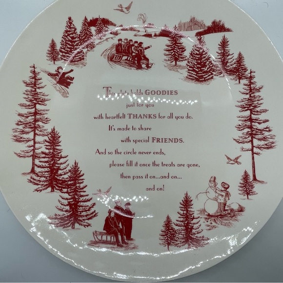 Christmas ~The Friendship Plate by Hallmark Vintage 12.5" wide - Picture 9 of 10